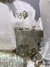 Load image into Gallery viewer, 3.5” New Find: Huanzala Mine Peru Sphalerite + Chalcopyrite + Apatite + Calcite + Quartz | Collector Display Specimen
