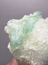 Load image into Gallery viewer, Luminous Mint Apophyllite with Glittering Druzy Sugar Quartz – India
