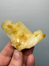 Load image into Gallery viewer, High-Grade Golden Calcite on Golden Stilbite — Maharashtra, India (Collector Cabinet Specimen)
