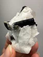 Load image into Gallery viewer, Dark Green Cap Stak Nala Tourmaline with Cleavelandite Matrix – Haramosh Mountains, Pakistan
