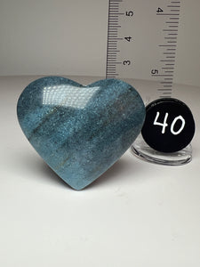 Blue Trolleite from Brazil • Heart