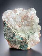 Load image into Gallery viewer, Red Phantom Apophyllite on Green Heulandite • Maharashtra, India
