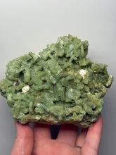 Load image into Gallery viewer, High-Grade Green Heulandite on Peach Stilbite Crystal Cluster | Deccan Traps, Maharashtra, India | Collector Mineral Specimen
