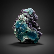 Load image into Gallery viewer, High-Grade Rare Purple-Green-Blue Cubic Fluorite | Cabinet Mineral Collector Specimen | Zhejiang Province, China
