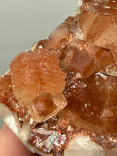 Load image into Gallery viewer, Rare Red Apophyllite + Druzy Red Stilbite Flowers — Deccan Traps, India

