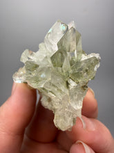 Load image into Gallery viewer, Chlorite-Included Faden Quartz Cluster (Green Phantom Quartz) | Pakistan Mineral Specimen
