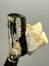 Load image into Gallery viewer, Dark Green Stak Nala Tourmaline and Cleavelandite – Haramosh Mountains, Pakistan | Thumbnail Specimen
