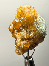 Load image into Gallery viewer, Hessonite Garnet Cluster on Matrix – Thumbnail Collector Specimen from Pakistan | High-Grade Orange-Red Garnet Crystals
