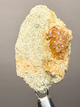 Load image into Gallery viewer, Hessonite Garnet Cluster on Matrix – Natural Collector Specimen from Pakistan | High-Grade Orange-Red Garnet Crystals

