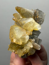 Load image into Gallery viewer, Isometric Fluorite &amp; Scalenohedral Calcite Specimen | Pakistan Mineral Collector Display Piece
