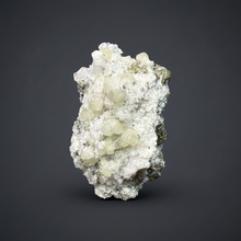 Load image into Gallery viewer, 3.1” New Find: Huanzala Mine Peru Sphalerite + Chalcopyrite + Apatite + Calcite + Quartz | Collector Display Specimen

