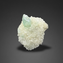 Load image into Gallery viewer, Luminous Mint Apophyllite with Glittering Druzy Sugar Quartz – India
