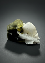 Load image into Gallery viewer, Dark Green Cap Stak Nala Tourmaline and Cleavelandite – Haramosh Mountains, Pakistan | Thumbnail Specimen
