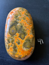 Load image into Gallery viewer, Bumblebee Jasper Agate Palm Stone from West Java, Indonesia • AAA High Grade
