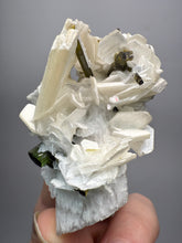 Load image into Gallery viewer, Dark Green Cap Stak Nala Tourmaline on Cleavelandite Matrix – Haramosh Mountains, Pakistan
