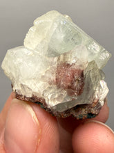 Load image into Gallery viewer, Lustrous Apophyllite over Red Heulandite (Zeolite Pocket) — Deccan Traps, Maharashtra, India
