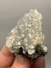 Load image into Gallery viewer, Druzy Chalcedony Stalactite with Druzy Clear Apophyllite &amp; Optical Calcite | Maharashtra, India
