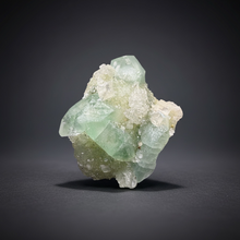 Load image into Gallery viewer, Luminous Mint Apophyllite with Glittering Druzy Sugar Quartz – India
