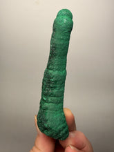 Load image into Gallery viewer, 4” Druzy Malachite Stalactite — Botryoidal “Cave” Formation | DR Congo  | Collector Mineral Specimen
