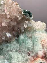 Load image into Gallery viewer, High-Grade Gemmy Green Apophyllite on White Stilbite  | Deccan Traps, Maharashtra, India
