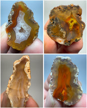 Load image into Gallery viewer, Lot of 4 Small Malawi Agate Halves – Polished Rare Colorful Collector Specimens

