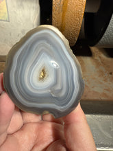 Load image into Gallery viewer, Rare Midnight Muse Parallax Agate – Madhya Pradesh, India | Farmer-Found, Natural Chalcedony
