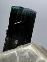Load image into Gallery viewer, Blue Cap &amp; Green Cap Dark Green Stak Nala Tourmaline on Cleavelandite Matrix – Haramosh Mountains, Pakistan
