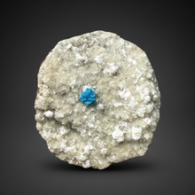 Load image into Gallery viewer, Rare Electric Blue Cavansite on Druzy Matrix – Collector Mineral Specimen | India

