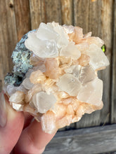 Load image into Gallery viewer, Storm Cloud Calcite on Orange Gemmy Heulandite Zeolite • Maharashtra, India
