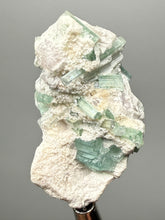 Load image into Gallery viewer, Pink Morganite, Blue Green Indicolite &amp; Purple Lepidolite Mineral Specimen from Pakistan – Collector Grade Pegmatite Piece
