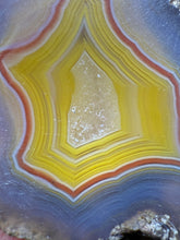 Load image into Gallery viewer, Polished Malawi Agate Half – High-Grade African Banded Agate Display Specimen
