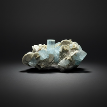 Load image into Gallery viewer, Premium Aquamarine with Mica on Matrix  Collector Mineral Specimen – Nagar Valley, Pakistan
