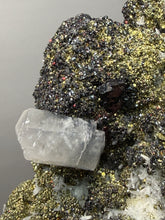 Load image into Gallery viewer, 4.8” New Find: Huanzala Mine Peru Sphalerite + Chalcopyrite + Apatite + Calcite + Quartz | Collector Display Specimen
