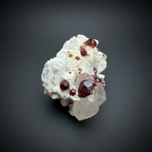 Load image into Gallery viewer, High-Grade Naturally Faceted Red Spessartine Garnet on Matrix — Skardu, Pakistan
