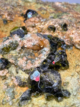 Load image into Gallery viewer, Gemmy Green Garnet on Matrix – Pakistan Collector Specimen
