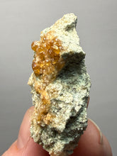 Load image into Gallery viewer, Hessonite Garnet Cluster on Matrix – Natural Collector Specimen from Pakistan | High-Grade Orange-Red Garnet Crystals
