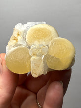 Load image into Gallery viewer, Rare Botryoidal Yellow Fluorite on Quartz Matrix  Collector Mineral Specimen – Maharashtra, India
