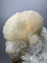 Load image into Gallery viewer, BIG Pearl &amp; Pink Stilbite Flower Crystals w Clear Apophyllite | Maharashtra, India | Collector Display Specimen
