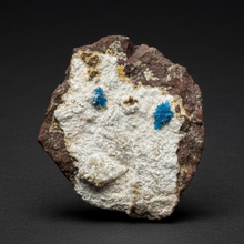 Load image into Gallery viewer, Rare Electric Blue Pentagonite on Druzy Matrix – Collector Mineral Specimen | India
