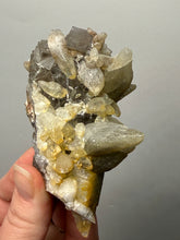 Load image into Gallery viewer, Isometric Fluorite &amp; Scalenohedral Calcite Specimen | Pakistan Mineral Collector Display Piece

