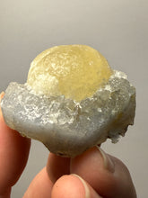 Load image into Gallery viewer, Rare Botryoidal Yellow Fluorite on Quartz Matrix  Collector Mineral Specimen – Maharashtra, India
