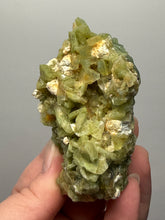 Load image into Gallery viewer, High-Grade Green Heulandite on Peach Stilbite Crystal Cluster | Deccan Traps, Maharashtra, India | Collector Mineral Specimen
