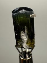 Load image into Gallery viewer, Blue Cap Dark Green Stak Nala Tourmaline with Cleavelandite – Haramosh Mountains, Pakistan | Thumbnail Specimen
