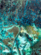 Load image into Gallery viewer, 4” Polished Native Copper in Chrysocolla — Display Specimen (Indonesia)
