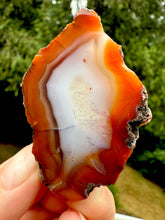 Load image into Gallery viewer, “Glowing Flame of the Atlas” – Fiery Red Orange Carnelian Agate from Morocco • Polished
