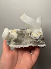 Load image into Gallery viewer, RARE COMBO Moroccan Ram’s Horn Selenite (Gypsum) with Yellow Botryoidal Fluorite Display Specimen
