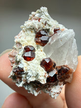 Load image into Gallery viewer, High-Grade Naturally Faceted Red Spessartine Garnet on Matrix — Skardu, Pakistan
