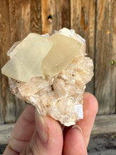 Load image into Gallery viewer, Scalenohedral Calcite + Pink Heulandite • Maharashtra, India
