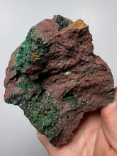Load image into Gallery viewer, Brochantite Collector Mineral Specimen – Vivid Green Copper Crystals from Morocco
