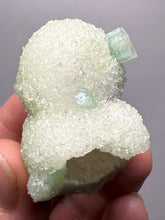 Load image into Gallery viewer, Luminous Mint Apophyllite with Glittering Druzy Sugar Quartz – India
